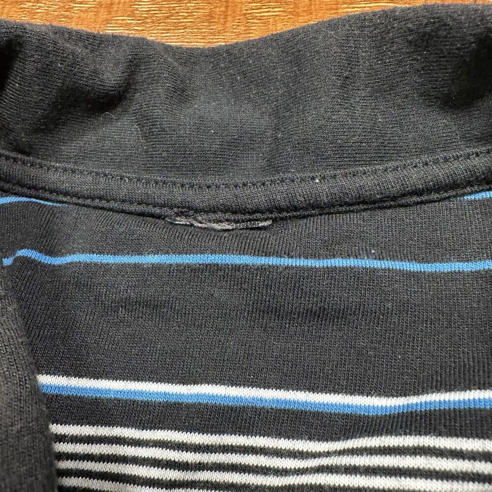 Vintage Oakley Polo Shirt Mens M Black Stripe Short Sleeve Retro Preppy Dad VTG - Picture 7 of 13